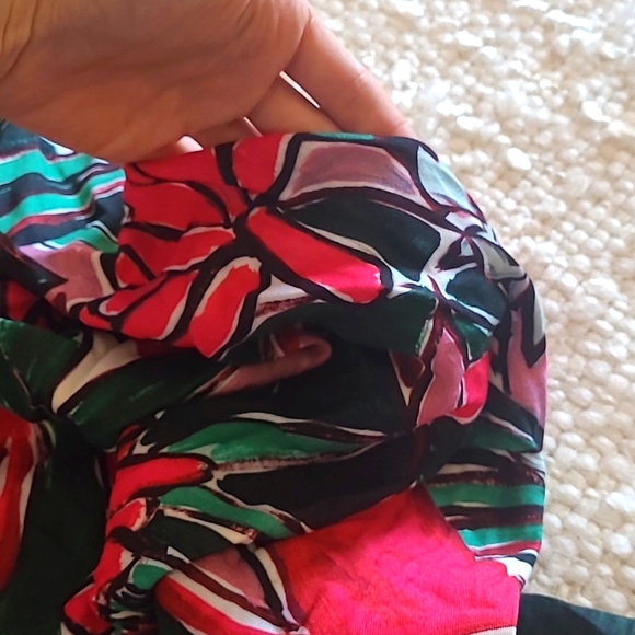 ANTHROPOLOGIE Floral Puff Sleeve Midi Pleated Dress Size Small - Picture 9 of 11